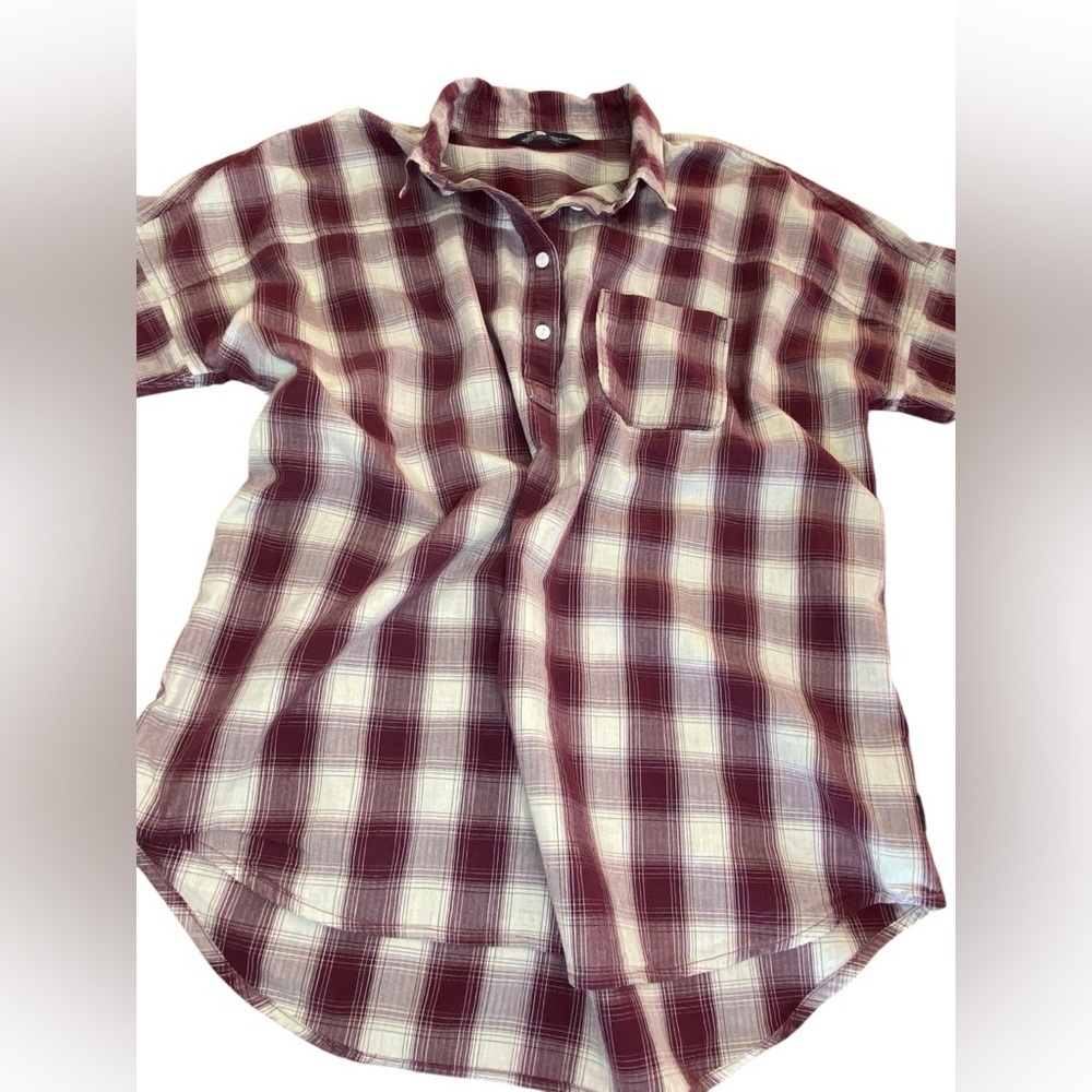 North Face Plaid Top Women’s L Hiking Gorpcore Outdoor Camping Outside Work - Picture 4 of 8